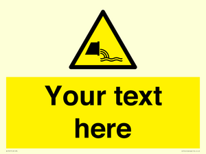 Custom Warning sewage effluent outfall